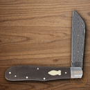 Rough Ryder Reserve Grandaddy Folding Knife Damascus Steel Blade Brown Micarta Handle
