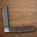 Rough Ryder Reserve Grandaddy Folding Knife Damascus Steel Blade Brown Micarta Handle