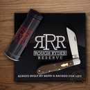 Rough Ryder Reserve Grandaddy Folding Knife D2 Tool Steel Blade Brown Micarta Handle
