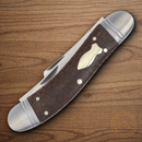 Rough Ryder Reserve Roundup Pocket Knife D2 Tool Steel Blade Brown Micarta Handle