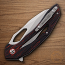 Rough Ryder Reserve Folding Knife 3.75" D2 Tool Steel Blade Black/Red G10 Handle