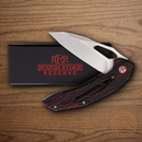 Rough Ryder Reserve Folding Knife 3.75" D2 Tool Steel Blade Black/Red G10 Handle