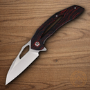 Rough Ryder Reserve Folding Knife 3.75" D2 Tool Steel Blade Black/Red G10 Handle
