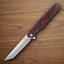 Rough Ryder Reserve Folding Knife 3.5" D2 Tool Steel Blade Black/Red G10 Handle
