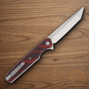 Rough Ryder Reserve Folding Knife 3.5" D2 Tool Steel Blade Black/Red G10 Handle