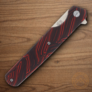 Rough Ryder Reserve Folding Knife 3.5" D2 Tool Steel Blade Black/Red G10 Handle