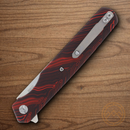 Rough Ryder Reserve Folding Knife 3.5" D2 Tool Steel Blade Black/Red G10 Handle