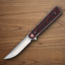 Rough Ryder Reserve Folding Knife 3.5" D2 Tool Steel Blade Black/Red G10 Handle