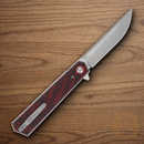 Rough Ryder Reserve Folding Knife 3.5" D2 Tool Steel Blade Black/Red G10 Handle
