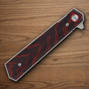 Rough Ryder Reserve Folding Knife 3.5" D2 Tool Steel Blade Black/Red G10 Handle