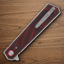 Rough Ryder Reserve Folding Knife 3.5" D2 Tool Steel Blade Black/Red G10 Handle