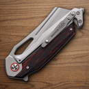 Rough Ryder Reserve Tactical Rescue Folding Knife 3.25" 8Cr13MoV Steel Blade Black/Red G10 Handle