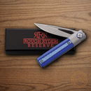 Rough Ryder Reserve Folding Knife 2.75" D2 Tool Steel Blade Blue G10/Carbon Fiber Handle