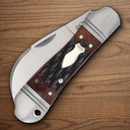 Rough Ryder Reserve Hawkbill Folding Knife D2 Tool Steel Blade Red Bone Handle