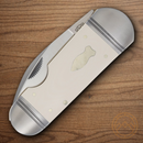 Rough Ryder Reserve Ghost Fish Folding Knife D2 Tool Steel Blade White Micarta Handle