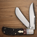 Rough Ryder Reserve Large Trapper Pocket Knife Stainless Steel Blade Brown Bone Handle