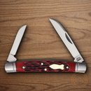 Rough Ryder Reserve Congress Pocket Knife D2 Tool Steel Blades Red Bone Handle