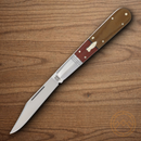 Rough Ryder Reserve Longfellow Barlow Folding Knife Stainless Steel Blade Brown/Red Micarta Handle