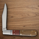 Rough Ryder Reserve Longfellow Barlow Folding Knife Stainless Steel Blade Brown/Red Micarta Handle