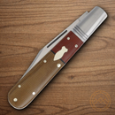 Rough Ryder Reserve Longfellow Barlow Folding Knife Stainless Steel Blade Brown/Red Micarta Handle