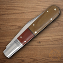 Rough Ryder Reserve Longfellow Barlow Folding Knife Stainless Steel Blade Brown/Red Micarta Handle