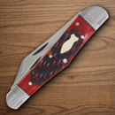 Rough Ryder Reserve Splitback Whittler Pocket Knife D2 Tool Steel Blades Red Bone Handle