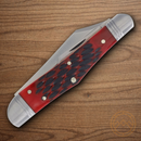 Rough Ryder Reserve Splitback Whittler Pocket Knife D2 Tool Steel Blades Red Bone Handle