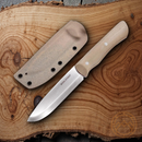 Real Steel Bushcraft III Fixed Knife 4" D2 Tool Steel Blade Coyote Tan G10 Handle