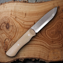 Real Steel Bushcraft III Fixed Knife 4" D2 Tool Steel Blade Coyote Tan G10 Handle