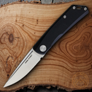 Real Steel Luna Lite Folding Knife 2.75" D2 Tool Steel Blade Black G10 Handle