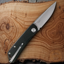 Real Steel Luna Lite Folding Knife 2.75" D2 Tool Steel Blade Black G10 Handle