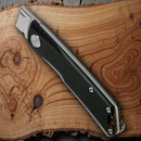 Real Steel Luna Lite Folding Knife 2.75" D2 Tool Steel Blade Black G10 Handle