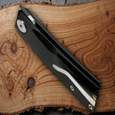Real Steel Luna Lite Folding Knife 2.75" D2 Tool Steel Blade Black G10 Handle