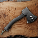 Schrade 5.25" Matte Finish 3Cr13 Steel Axe Head 3.75 Cutting Edge Rubber Handle