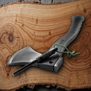 Schrade 5.25" Matte Finish 3Cr13 Steel Axe Head 3.75 Cutting Edge Rubber Handle