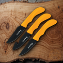 Schrade Uncle Henry Hunting Set Fixed Knife Stainless Blades Orange ABS Handles