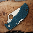Spyderco Manbug Lockback Folding Knife 2" K390 Steel Blade Blue FRN Handle