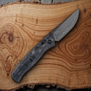 SRM Knives 255L-FB2 Folding Knife 3.25" 140Cr Steel Blade Carbon Fiber Handle