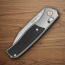 SRM Knives Medal Folding Knife 3.25" 14C28N Steel Blade Aluminum/Wood Handle