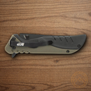 Smith & Wesson M&P Folding Knife 3.5" Stainless Steel Blade Green/Black Nylon/Rubber Handle