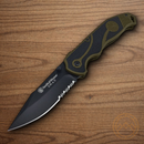 Smith & Wesson Folding Knife 3.5" Stainless Steel Blade Green/Black Aluminum Handle