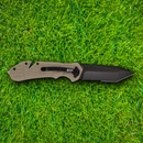 Smith & Wesson M&P Folding Knife 3.25" Stainless Steel Blade Tan Aluminum Handle