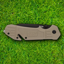 Smith & Wesson M&P Folding Knife 3.25" Stainless Steel Blade Tan Aluminum Handle