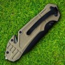 Smith & Wesson M&P Folding Knife 3.25" Stainless Steel Blade Tan Aluminum Handle