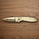 Smith & Wesson Executive Gold Folding Knife Stainless Steel Blade Stainless Handle