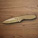 Smith & Wesson Executive Gold Folding Knife Stainless Steel Blade Stainless Handle