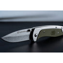 Smith & Wesson Freighter Folding Knife 3.5" 8Cr13MoV Steel Blade Green Stainless/G10 Handle