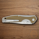 Smith & Wesson Cleft Folding Knife 3.5" Stainless Steel Blade Tan G10/Stainless Handle