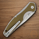 Smith & Wesson Cleft Folding Knife 3.5" Stainless Steel Blade Tan G10/Stainless Handle