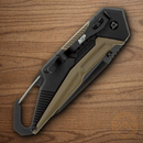 Smith & Wesson M&P Repo Folding Knife 3.5" 8Cr13MoV Steel Blade Black/Green Aluminum Handle